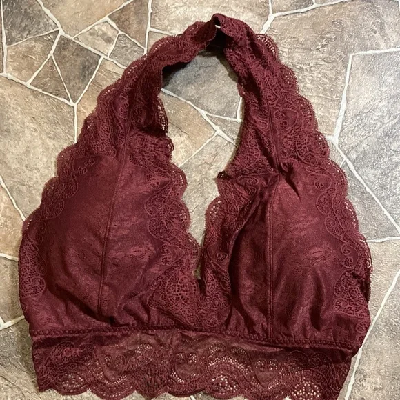 New Zenana Outfitters Sexy Lace Halter Bra Sz 1X/2X/3X Green, Slate Blue & Wine - Picture 8 of 11